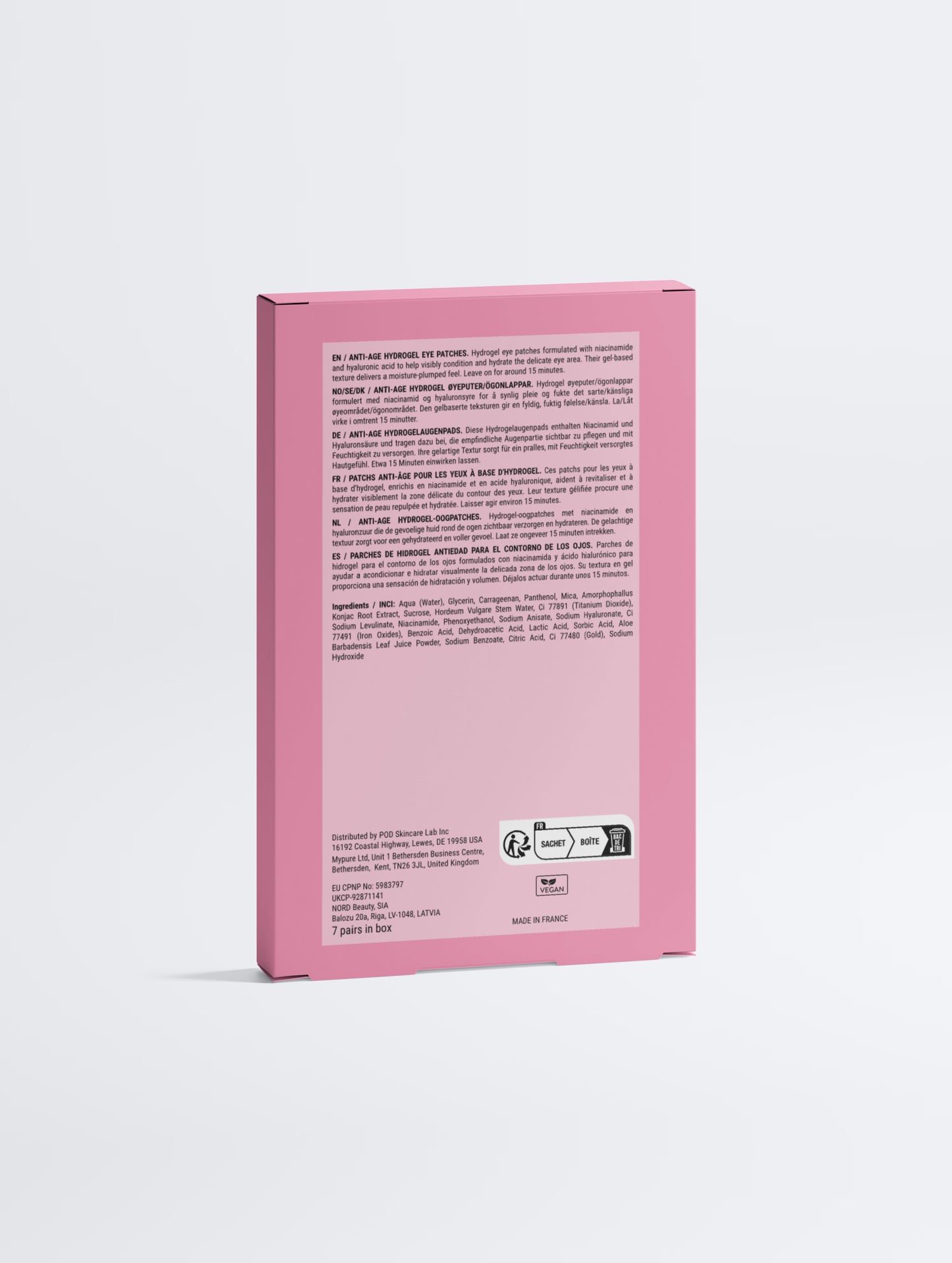 Anti-Age Hydrogel Eye Patches, 7 pcs